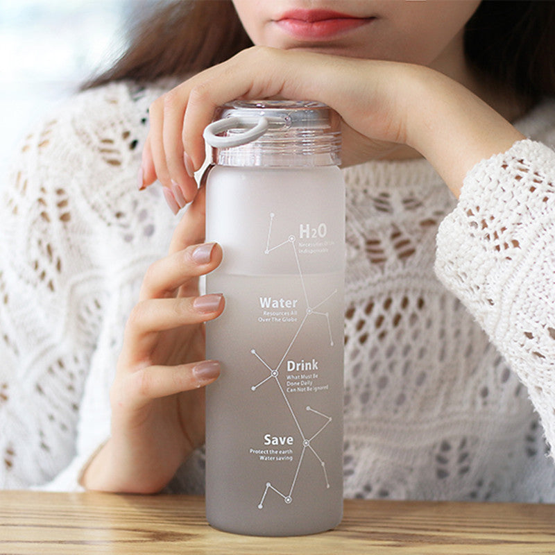 Frosted Starry Sky Large Capacity Portable Water Cup