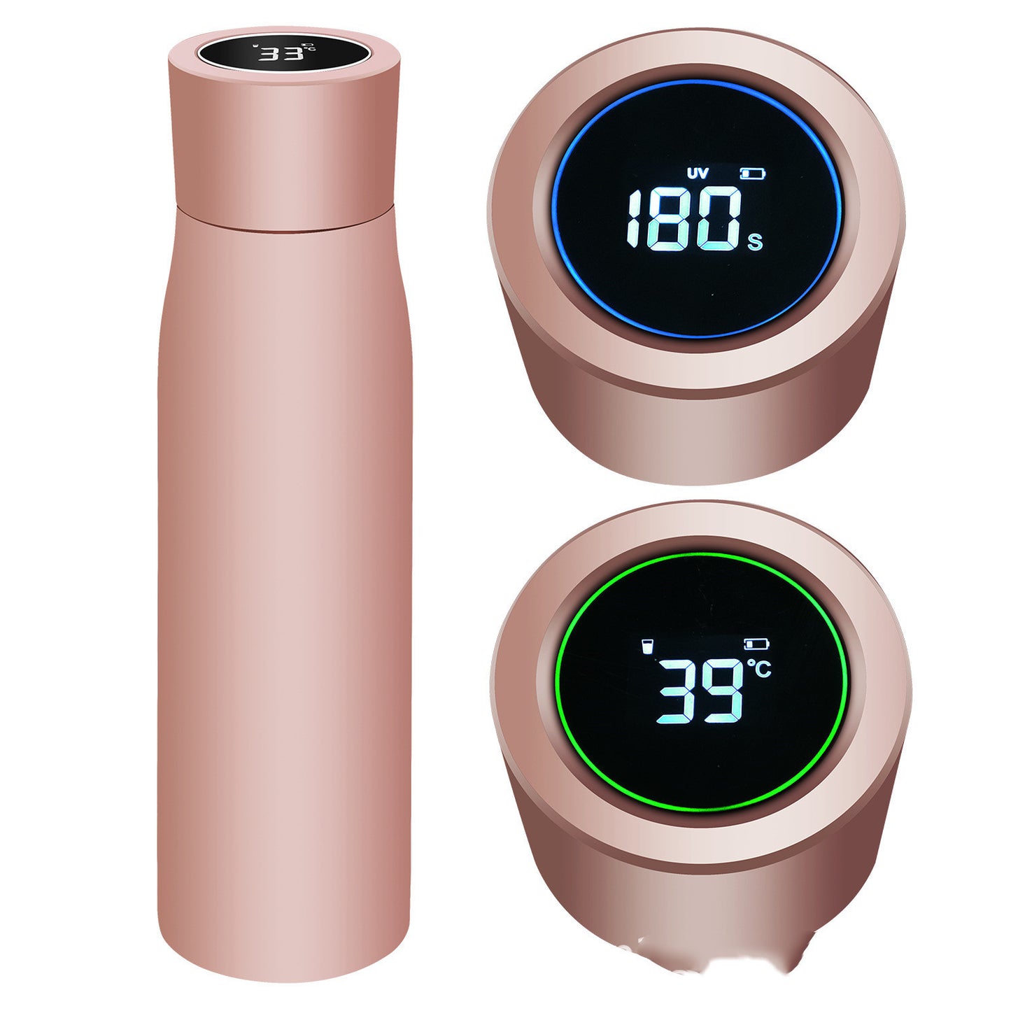 LED UV Disinfection 316 Stainless Steel Vacuum Flask Display Temperature