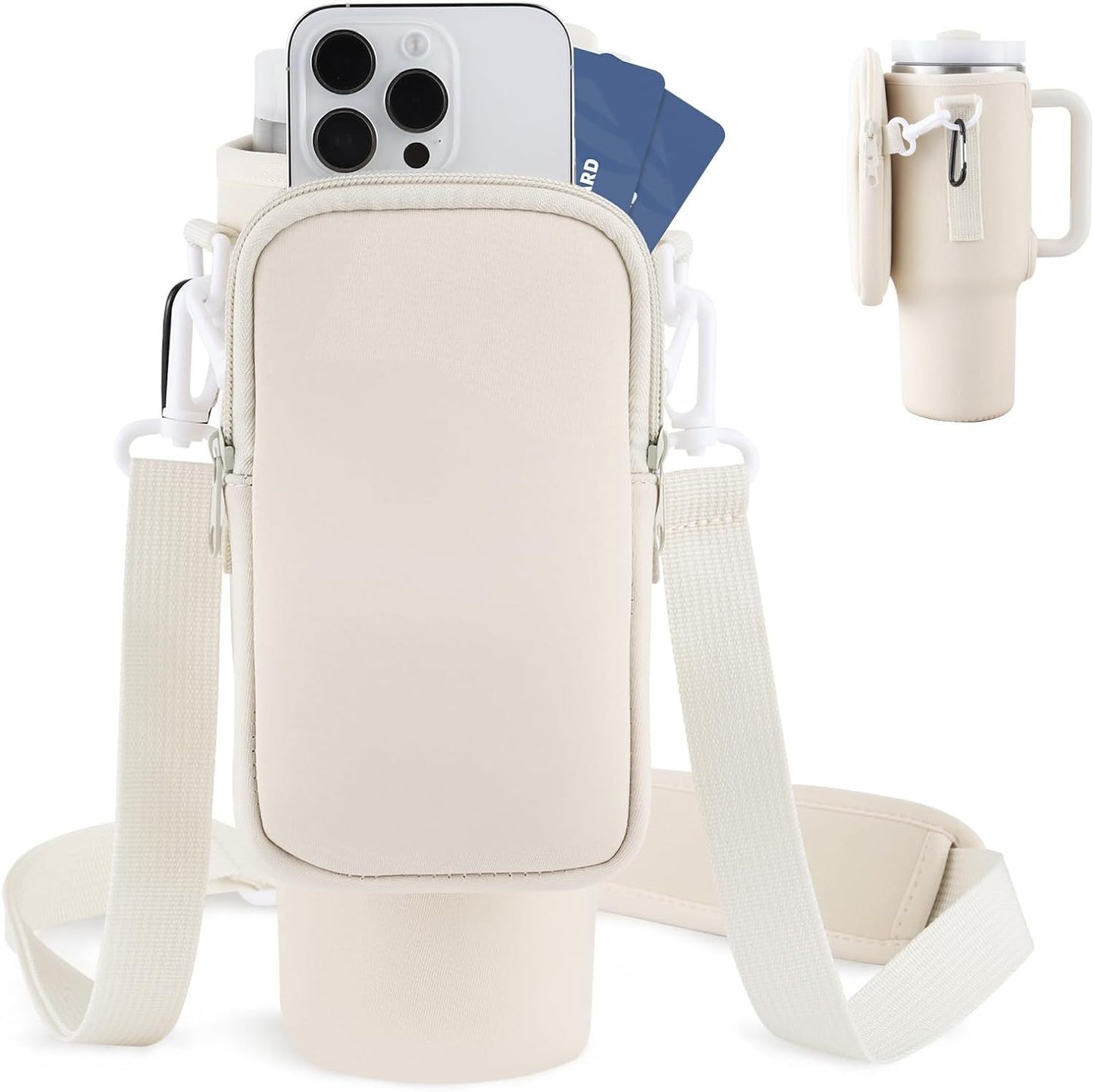 Water Bottle Carrier Bag, Compatible With 40oz Tumbler With Handle