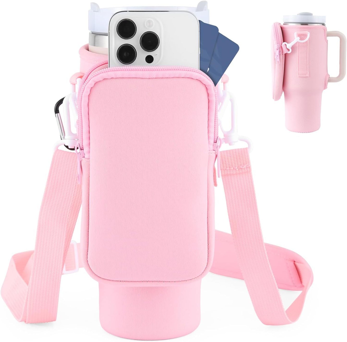 Water Bottle Carrier Bag, Compatible With 40oz Tumbler With Handle