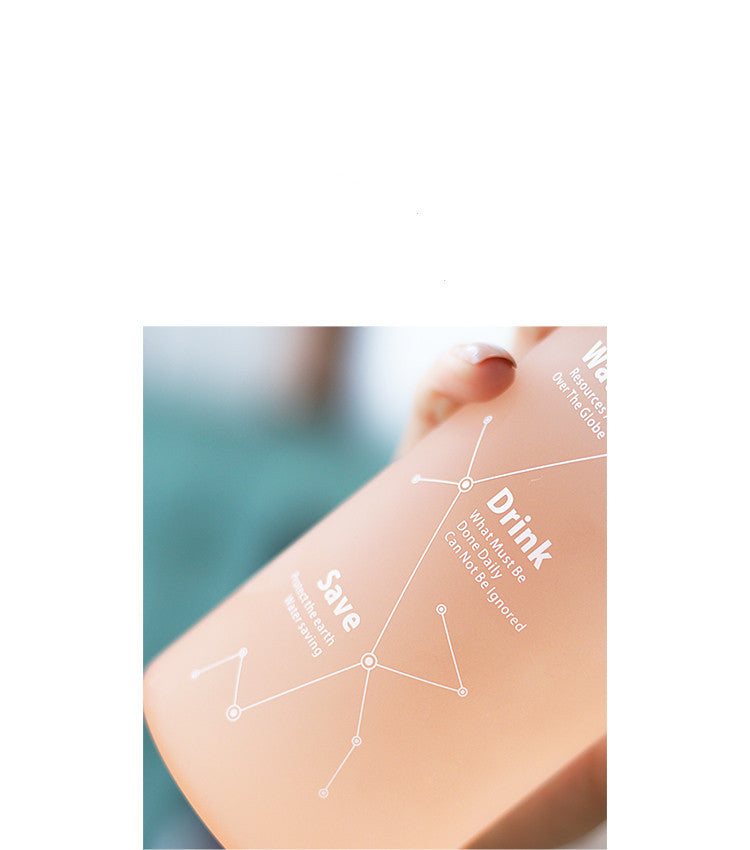 Frosted Starry Sky Large Capacity Portable Water Cup